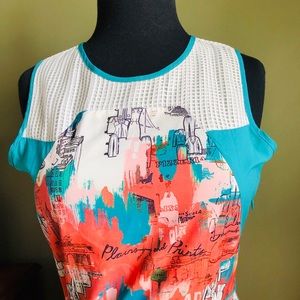 Orange Aqua prints size 4